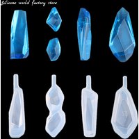 Silicone world 1PC Crystal Stone Gem Silicone Molds Earrings Necklace Pendant Epoxy Resin Mould For DIY Jewelry Making Tools