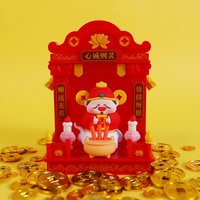 Chinese Mini Buddha & Guanyin Figurines - Wealth God Mascot, Car/Desktop Decor for Home Shrine, Office, Altar Blessing