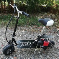 Portable 2 Stroke Folding Scooter, Mini Moped Motorbike with Engine for Adult Commuting and Outdoor Travel