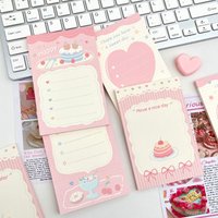 Office School Supplies Pink Dessert Cake A7 Note Pad Ins High Looking Girly Heart Student Tearable Memo Notebook Kawai Lovely