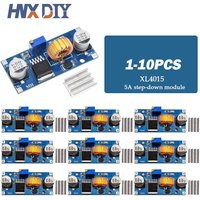 1-10PCS 5A DC-DC Step Down Adjustable Power Supply Module Lithium Charger XL4015 4~38V 96% 5A DC adjustable step-down module