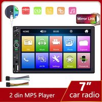Universal Double Din 17.78Cm Car Stereo with HD Touch Display, Type-C Ports for Carplay And Android Auto, Mirror Link Support