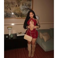 Sexy Women Dresses Halter Neck Lace Trim Front Hollow Sleeveless Skinny Clothing Midnight Club Party Bodycon Short Dress