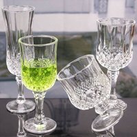 4 Style Ins-style Glass Embossed Champagne Glass Red Wine Glass Tall Glass High Appearance Level Glass Wine Glass Water Glass