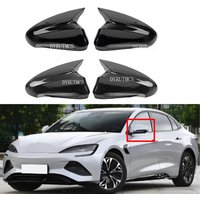 Car Rearview Side Mirror Cover Fit For BYD Seal Atto 4 2022 2023 2024 Wing Cap Rear View Case Trim Carbon Fiber