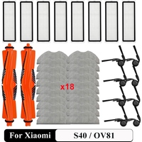 Fit For Xiaomi Robot Vacuum S40 OV81 Vacuum Cleaner Parts Accessories Main Side Brush HEPA Filter Mop Cloth Parts