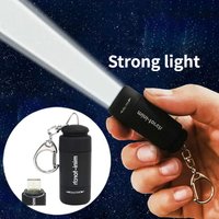 Pocket Keychain Flashlight Waterproof Outdoor Hiking Camping Mini FlashlightUSB Rechargeable LED Multifunctional Strong Light