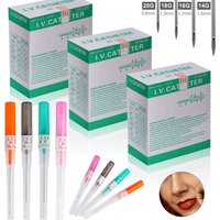 Sterile Disposable Piercing Needles 14G/16G/18G/20G Puncture Tools for Nose Lip Ear Eyebrow Body Jewelry Piercing