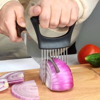 Stainless Steel Onion Fork Onion Needle Vegetable Fruit Slicer Meat Tenderizer Tomato Cutter Kitchen Gadget