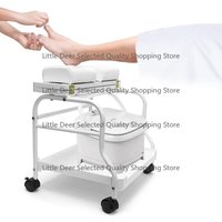 Foot Bath Tool Cart Pedicure Chair Salon Foot Massage Station with 3 Shelves Trolley for Esthetician e Spa