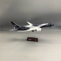 New B787 Lufthansa 100th Anniversary Edition Air 43cm scale aircraft toy Resin With Led Light airplane kids toys Collection Gift