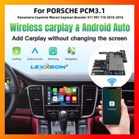 LEXXSON Wireless Carplay Android Auto Fits For Porsche PCM3.1 Panamera Cayenne Cayman Macan Boxster 911 991 718 Reverse Camera