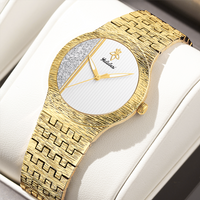 YaLaLuSi Brand Luxury Rhinestone Women's Quartz Watch Temperament Luminous Hands Unique Gold Watch Gift Box Fashionable
