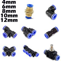 5PCS Pneumatische Armaturen Schnell Anschluss Luft Rohr Anschlüsse Kunststoff PU PY 4mm 6mm 8mm 10mm 12mm Luft Schlauch Fitting