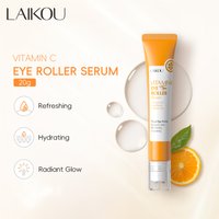 LAIKOU Vitamin C Eye Serum Roller 20ml - Hydrating Eye Contour Care for Daily Moisturizing Nourishing & Refreshing Eye Treatment