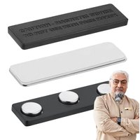 Strong Magnetic Name Tag Badge Metal Fastener ID Cards Durable Attachment Holder for Clothing Uniform Employee Exhibition
