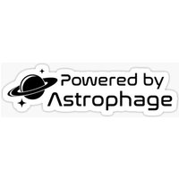 Powered By Astrophage Sticker for Laptop Decor Bedroom Car Cute Cartoon Art Fashionable Public Suitcase