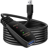Active USB 3.0 Extension Cable 5M 10M with Amplifier USB 3.0 Type A Male To Female USB 3.0 Extender Repeater Cable Cord