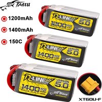 TATTU R-LINE 5.0 22.2V 1200mAh 1400mAh 150C LiPo Battery For RC Helicopter Quadcopter FPV Racing Drone Parts 6s Battery