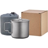 380ML TA1 Outdoor Titanium Alloy Mug Cup,With Mesh Bag,Water Cup,Coffee Cup,Camping Tableware Cup Sets,Creative Portable Mugs