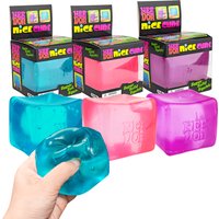 Needoh Nice Cube Sensory Stress Reliever Fidget Tool, Slow Rising Desk Sensory Cube for Anxiety & Focus, for Adults & Kids