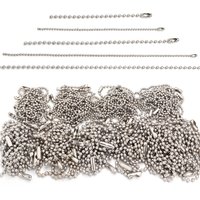 100pcs 8/10/12/15/20cm Rhodium Ball Bead Chains For DIY Keychain Dog Tag Chain Chain Label Hand Tag Jewelry Making Accessories