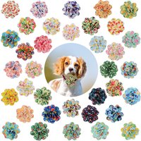 20PCS Pet Collar Accessories Summer Movable Pet Collar-flower Bowtie With Elastic Band For Dog and Cat Puppy Collar Pet Supplies