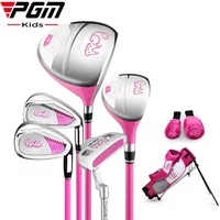 PGM Old Kids Golf Club Set 3-12 years old Children's Girl Beginner's Golf Training Wood Iron Swing Putter Bag Gift JRTG007