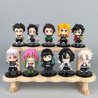 Demon Slayer Character Figurines Kawaii Kimetsu No Yaiba Figure Rengoku Shinobu Mitsuri Giyuu Anime Statues Home Decorations