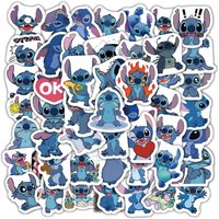 60Pcs Stitch Shaped Stickers - Cute Disney Alien Decals for DIY & Decor