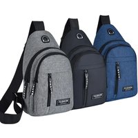 2026 new multifunctional men's fashion trend Oxford cloth shoulder bag Korean casual waterproof crossbody bag hiking bag