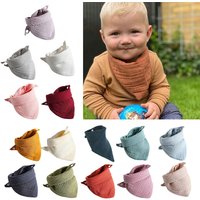 5Pcs Baby Feeding Drool Bibs Saliva Towel for TRIANGLE Scarf Bandana Soft Cotton Bib Adjustable Button Burp Cloth for Boys