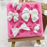 1 Pcs Cake decoration tools, pastry kitchen baking accessories, bowknot resin art mold, silicone mold