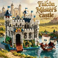 5100pcs Medieval Series Falcon Master S Castle Model Building Blocks Creative Gift MOC Decor Assemble Premium Kids Adult Gifis