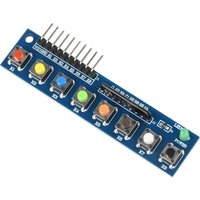8-Key Touch Button Module with LED Indicator Lights for Microcontroller ARM Raspberry Pi - Individual Tap Button Keypad