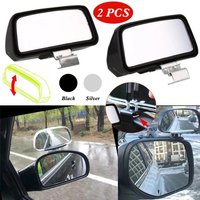 2Pcs Car Mirror Blind Spot Mirror Adjustable Flat Wide Angle Square Side Blindspot Rearview Parking Mirror Car Accessories