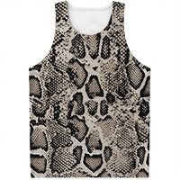 Punk Snake Skin Graphic Tank Tops Men Women Sleeveless Beach Vest Cool 3D Printed Tee Shirt Tops Oversized Summer Streetwear