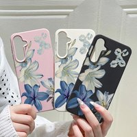 Flower Blue White Silicone Phone Case For Samsung S26 Ultra A57 5G A56 S25 Ultra A17 4G A37 A07 4G S24 FE A05S Soft Cover Funda