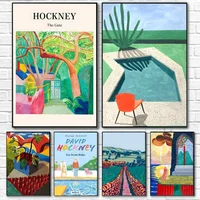 Printmaker David Hockney-Of Artist Poster Canvas painting poster with prints Home bedroom living room decoration gift