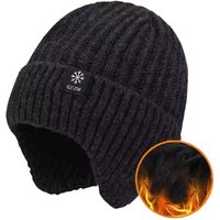 AliExpress 1/2Pcs Dark Blue Outdoor Men Winter Knitted Hat Plush Warmth Peaked Cap Earmuff Casual Fashion Hats For Outdoor Traval Cycling