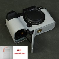Protective case handle half cover base case For FUJIFILM Fuji X-S20 camera bag leather case XS20 + free tempered film