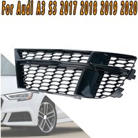 For Audi 2017 2018 2019 2020 A3 S3 Modified Fog Light Frame Black Cutout Grille Front Bumper Under Grille Fog Light Cover