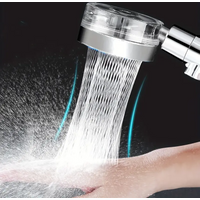 360° Handheld Rotating Turbine Fan Shower Head High Pressure Water Saving Spray Shower Filter Bathroom Accessories