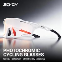 SCVCN Photochromic Cycling Sunglasses MTB Climbing Glasses Bike UV400 Goggles Men Women Outdoor Bicycle Sports Hiking Eyewear