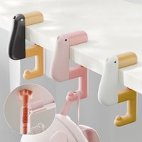 Portable Multifunctional Thinking Duck Plastic Hook Hanging Decor for Interesting Wallet Desk Side Hanging Bag Office Supplies