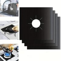 Heat Resistant Gas Stove Burner Covers Non-Stick Teflon Stove Liner Reusable Cuttable Range Protector Mat Kitchen Oil Proof Pad