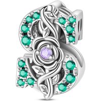 Romantic Rose Dollar Charm Bead 925 Sterling Silver Fit 3mm Original Bracelets Necklace Women's Jewelry Accessories DIY