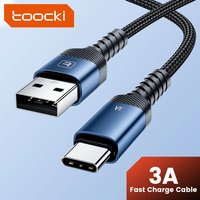 Toocki 3A USB Type C Cable Fast Charging USB C Cord For iPhone 15 Pro Max Samsung S23 Xiaomi 12 13 Huawei P60 P50 USB Data Wire