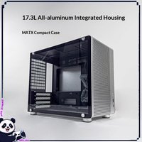 Alla AL200 ITX Case Matx All Aluminum Chassis Custom PC Case 17.3L ATX Graphics Card 330mm Heat Sink 135mm Supports Back Wiring