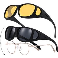 Fit Over Wrap Sunglasses Men Women Anti Glare Polarized Lens 100% UV400 Protection Driving Sport HD Night Vision Glasses